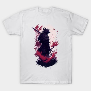 Colorful Chaos Unleashed Shadow Samurai T-Shirt